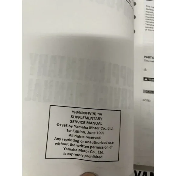 1996 1997 1998 1999 2000 Yamaha YFM400FW Shop Service Repair Manual OEM Set +